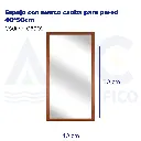 Espejo con marco caoba para pared 40*50cm