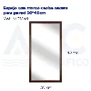 Espejo con marco caoba oscura para pared 30*40cm