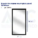 Espejo con marco negro para pared 30*60cm