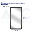 Espejo con marco gris para pared 30*60cm