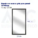 Espejo con marco gris para pared 30*90cm