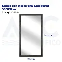 Espejo con marco gris para pared 30*120cm