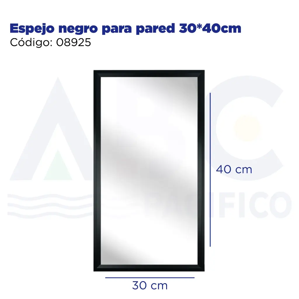 Espejo negro para pared 30*40cm