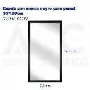 Espejo con marco negro para pared 30*120cm