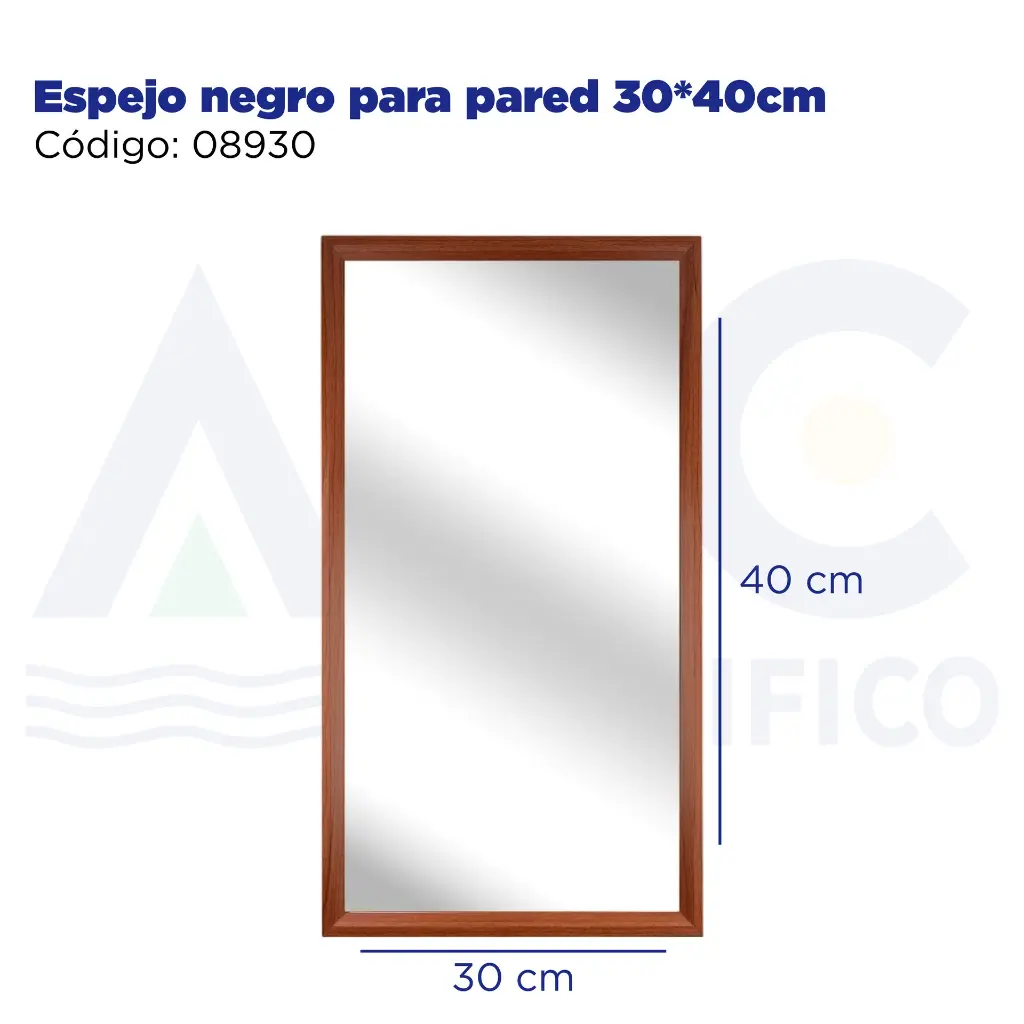 Espejo caoba para pared 30*40cm