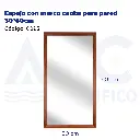 Espejo con marco caoba para pared 30*60cm