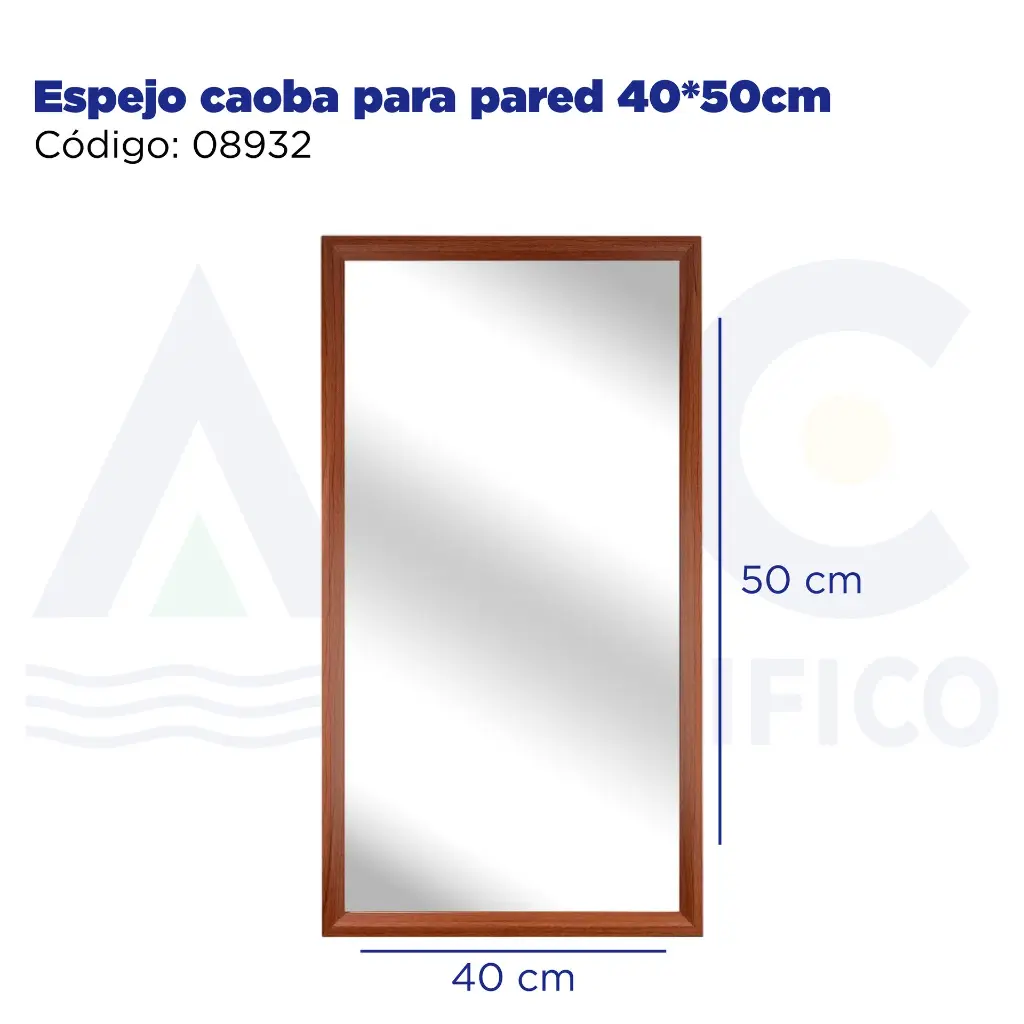 Espejo caoba para pared 40*50cm