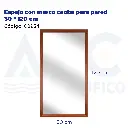 Espejo con marco caoba para pared 30 * 120 cm