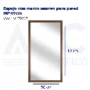 Espejo con marco marrón para pared 30*40cm