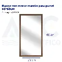 Espejo con marco marrón para pared 30*60cm