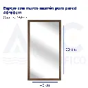 Espejo con marco marrón para pared 40*50cm