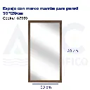 Espejo con marco marrón para pared 30*120cm