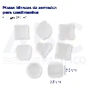 Platos blancos de ceramica para condimentos