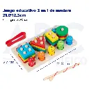 Juego educativo 3 en 1 de madera 21.8*12.3cm