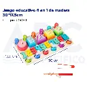 Juego educativo 4 en 1 de madera 30*17.5cm