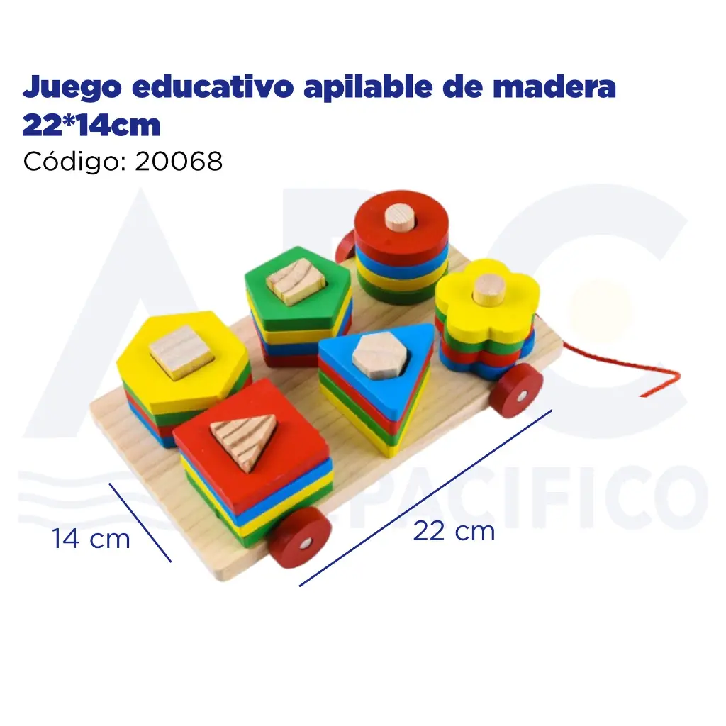 Juego educativo apilable de madera 22*14cm