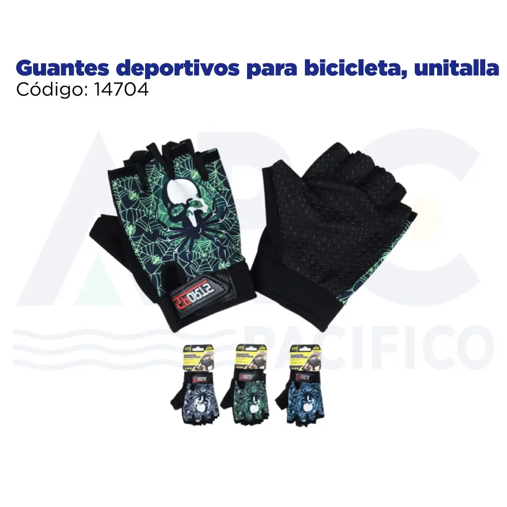 Guantes deportivos para bicicleta, unitalla