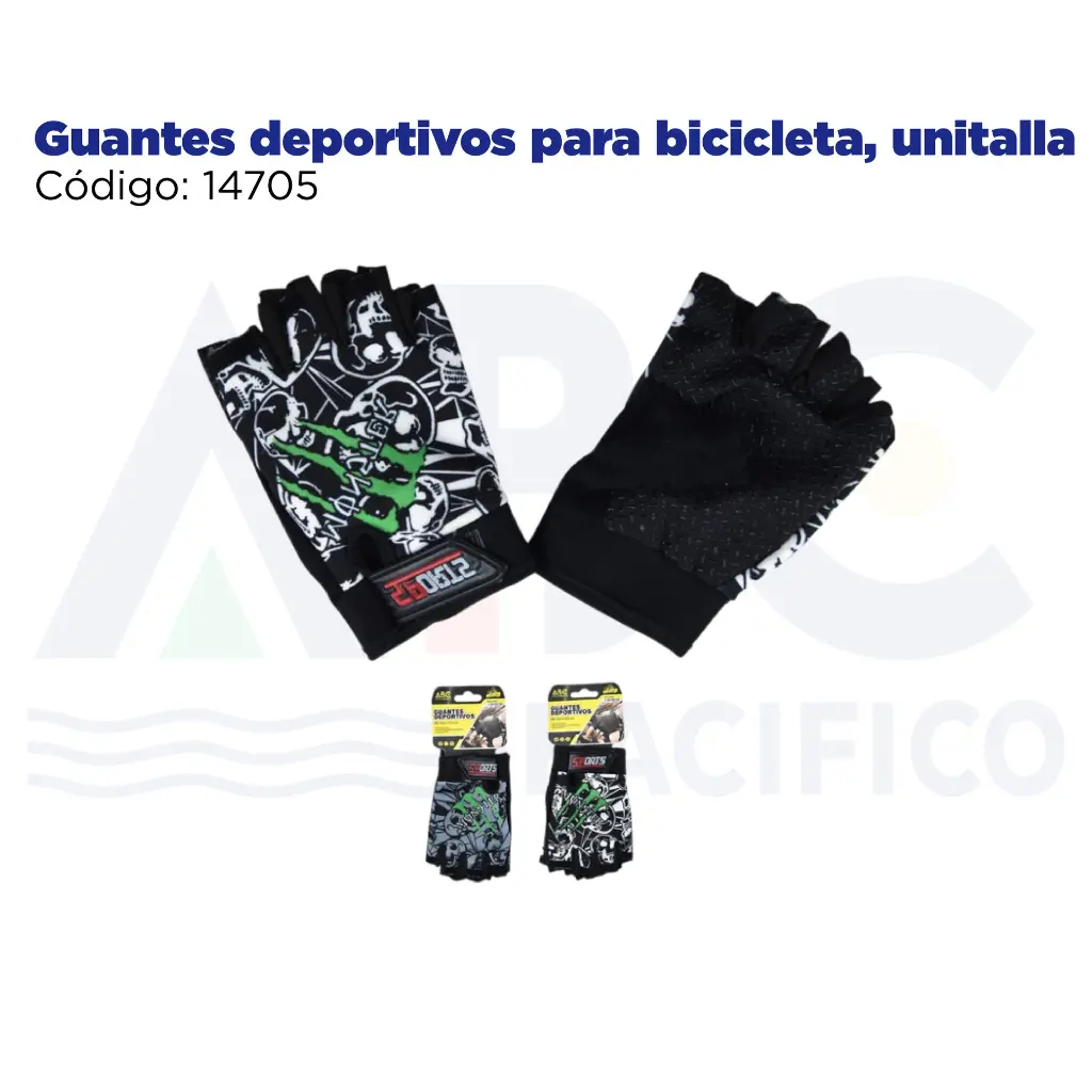 Guantes deportivos para bicicleta, unitalla