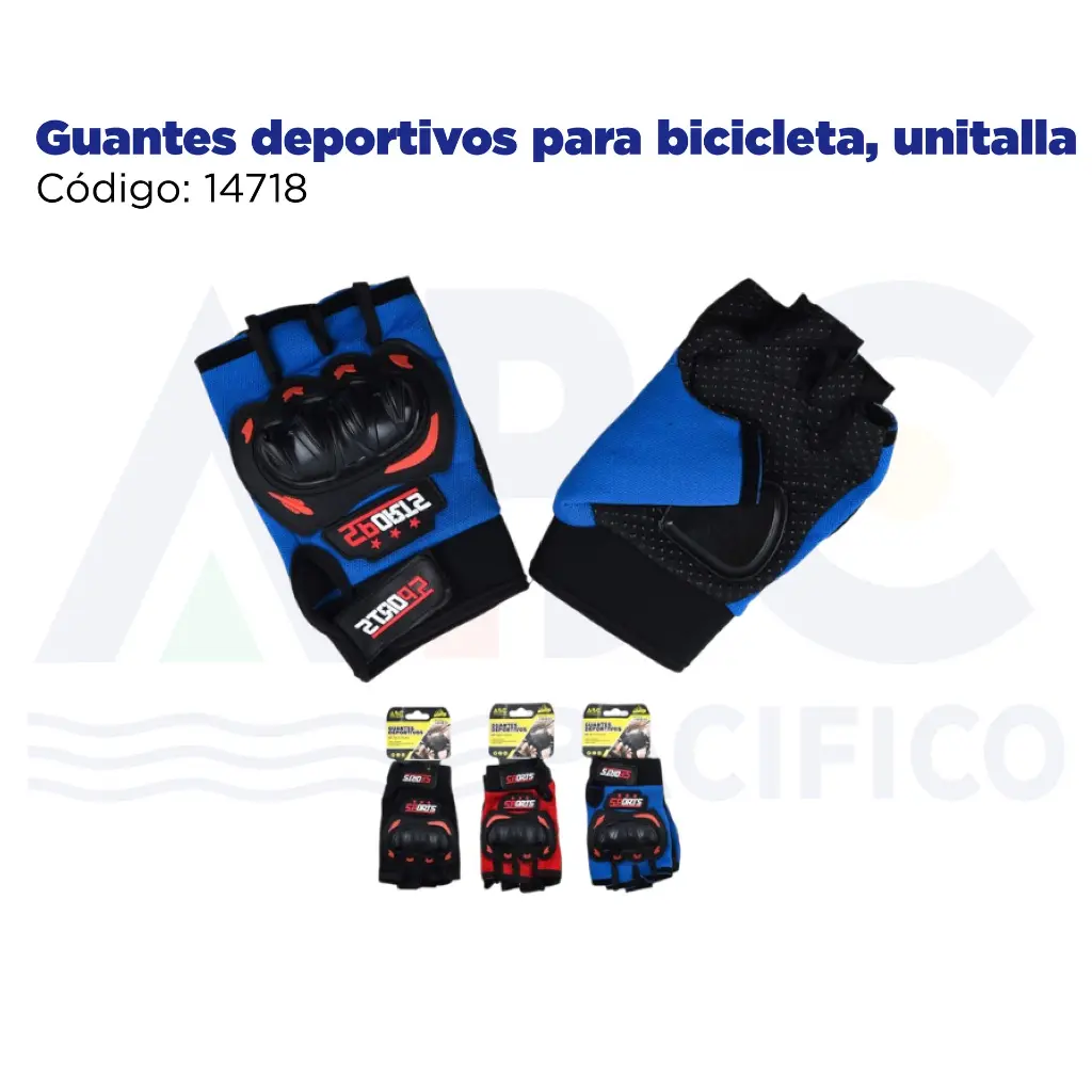 Guantes deportivos para bicicleta, unitalla