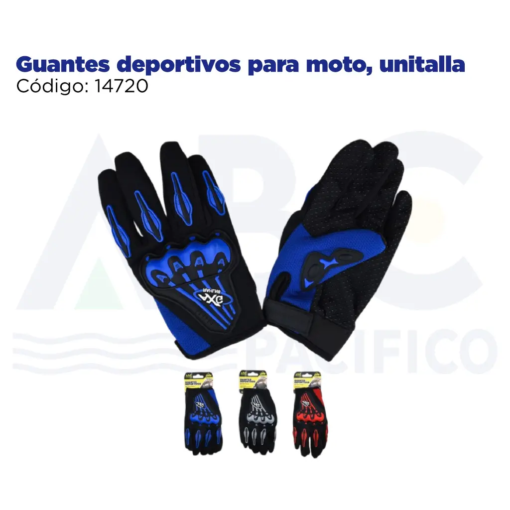 Guantes deportivos para moto, unitalla