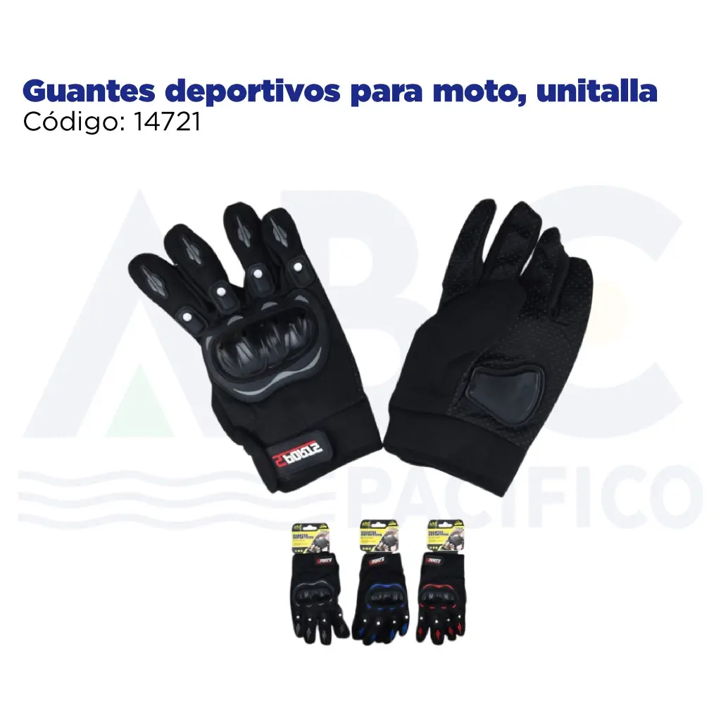 Guantes deportivos para moto, unitalla
