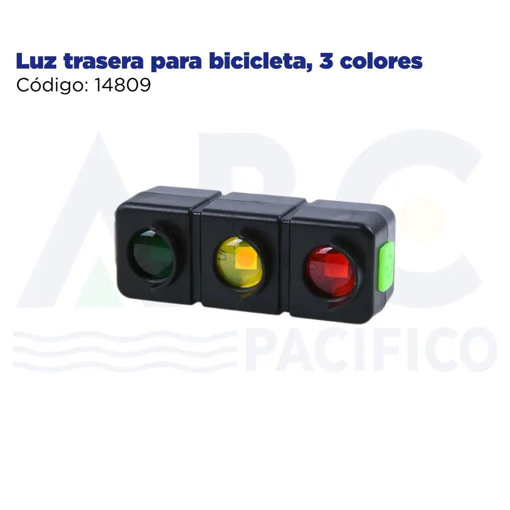 Luz trasera para bicicleta, 3 colores