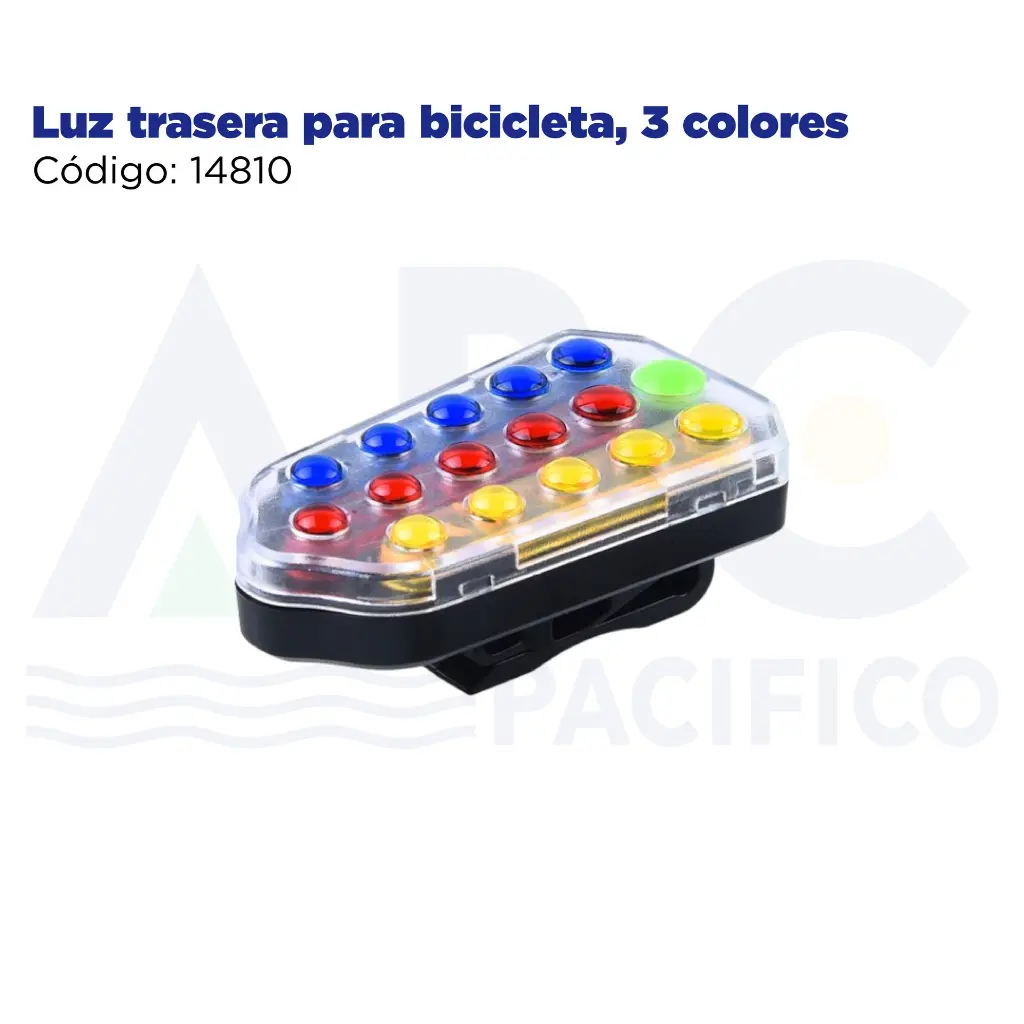 Luz trasera para bicicleta, 3 colores