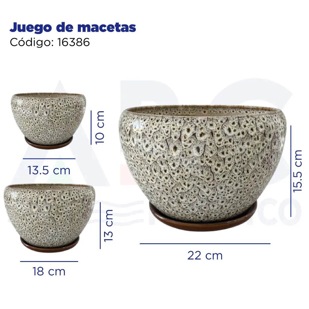 Juego de macetas