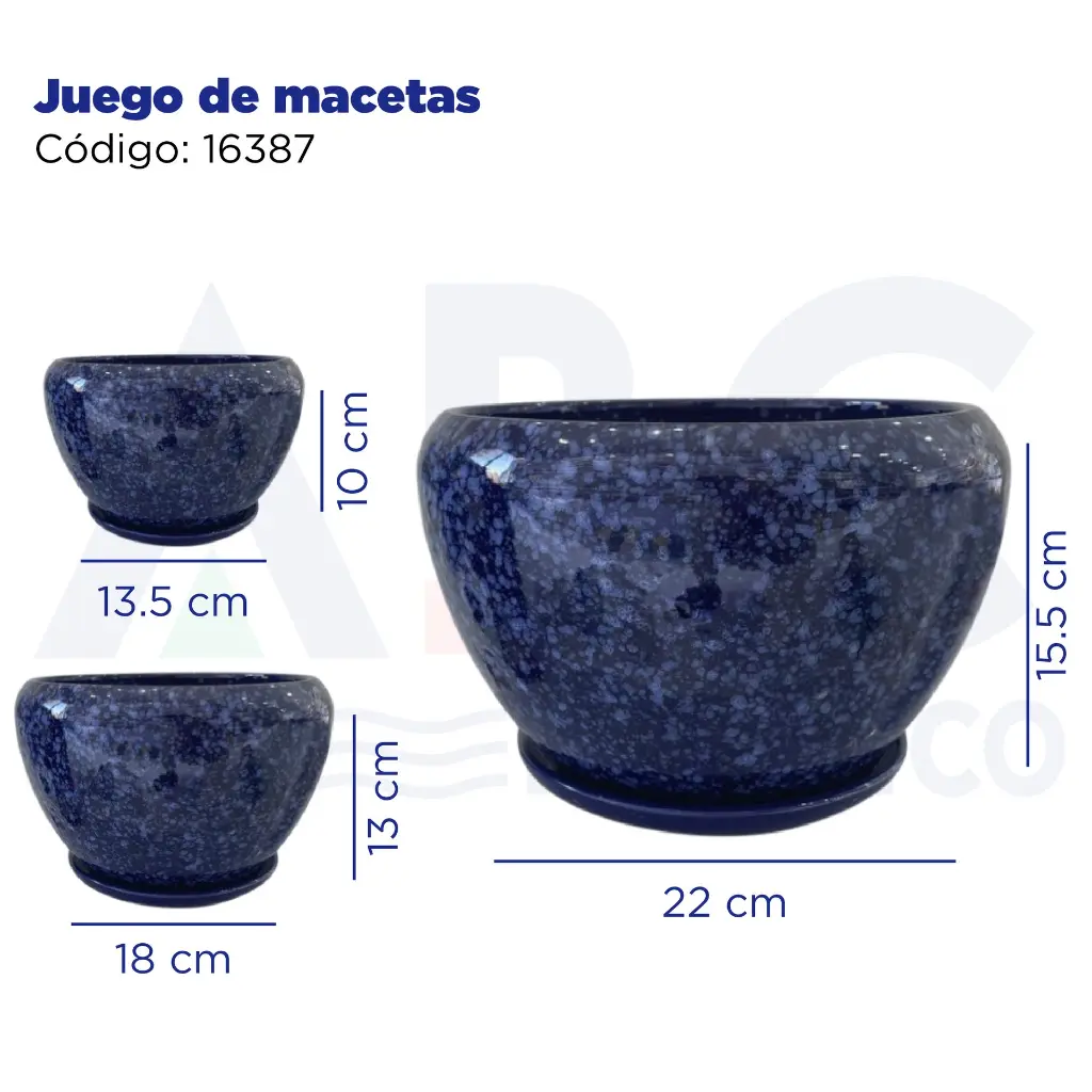 Juego de macetas