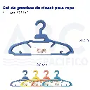 Set de ganchos de closet para ropa