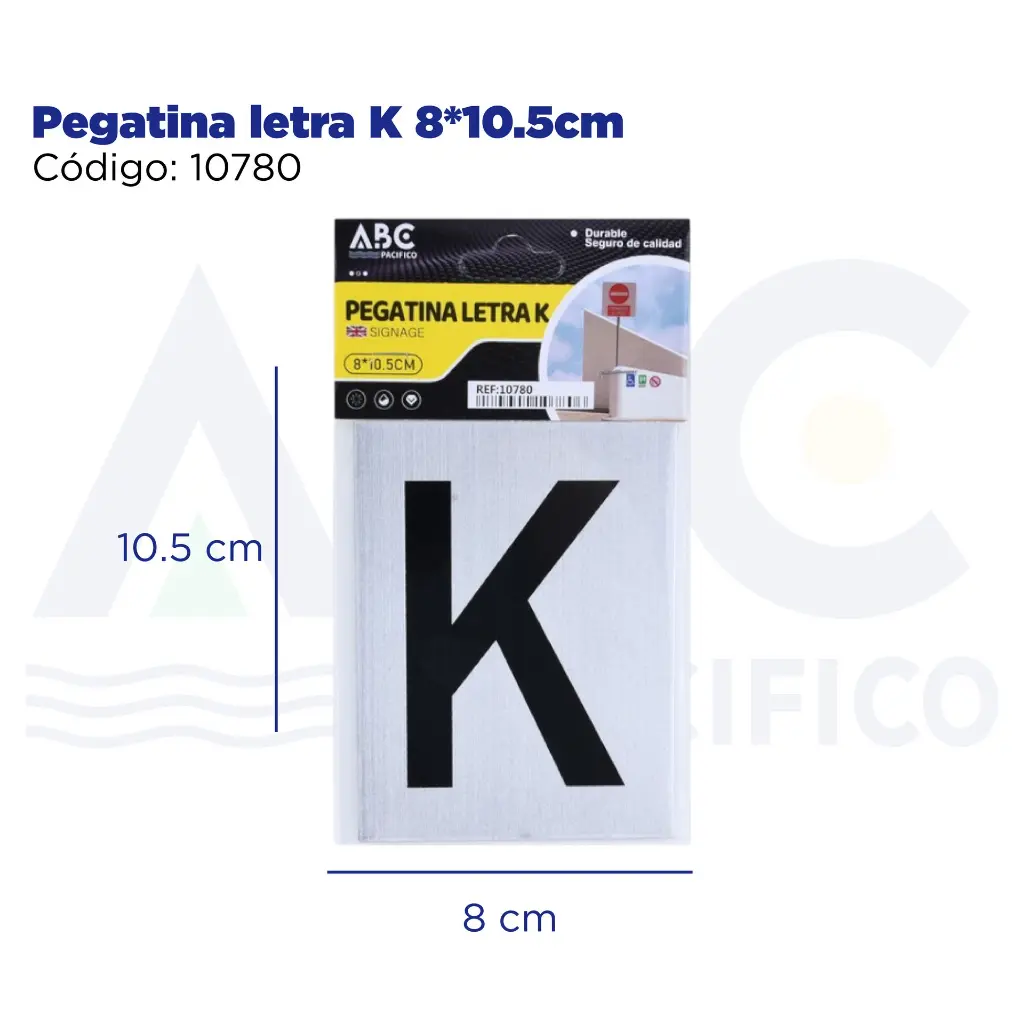Pegatina letra K 8*10.5cm