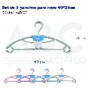 Set de 5 ganchos para ropa 40*21cm