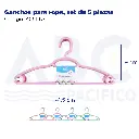Ganchos para ropa, set de 5 piezas