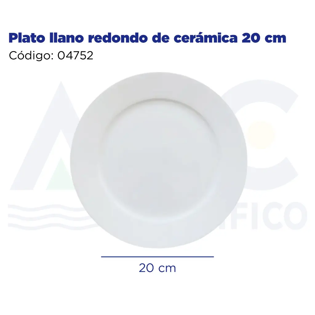 Plato llano redondo de cerámica 27.8cm