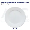 Plato llano redondo de cerámica 20.3cm