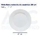 Plato llano redondo de cerámica 27.8cm