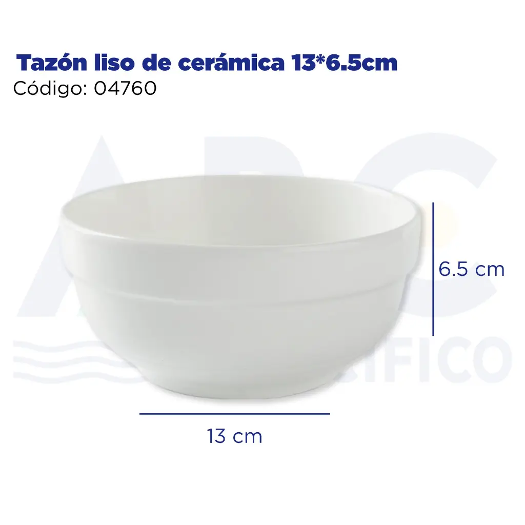 Tazón liso de cerámica 13*6.5cm