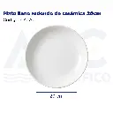 Plato llano redondo de cerámica 20cm