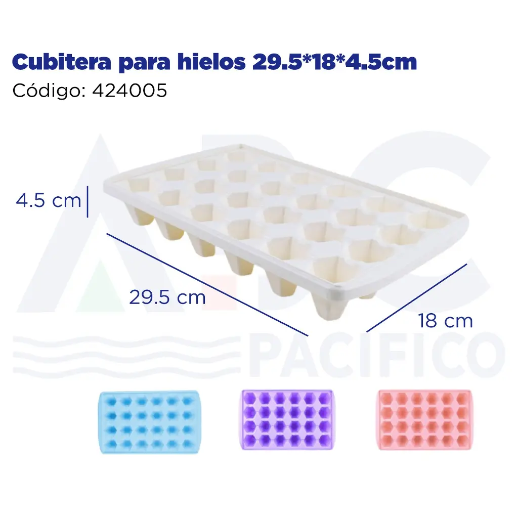 Cubitera para hielos 29.5*18*4.5cm