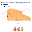 Toalla con forma de turbante para secar el cabello