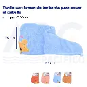 Toalla con forma de turbante para secar el cabello