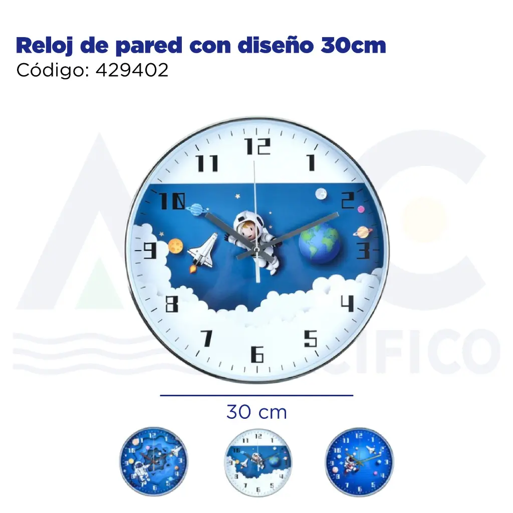 Reloj de pared con diseño 30cm