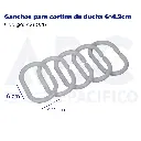 Ganchos para cortina de ducha 6*4.2cm