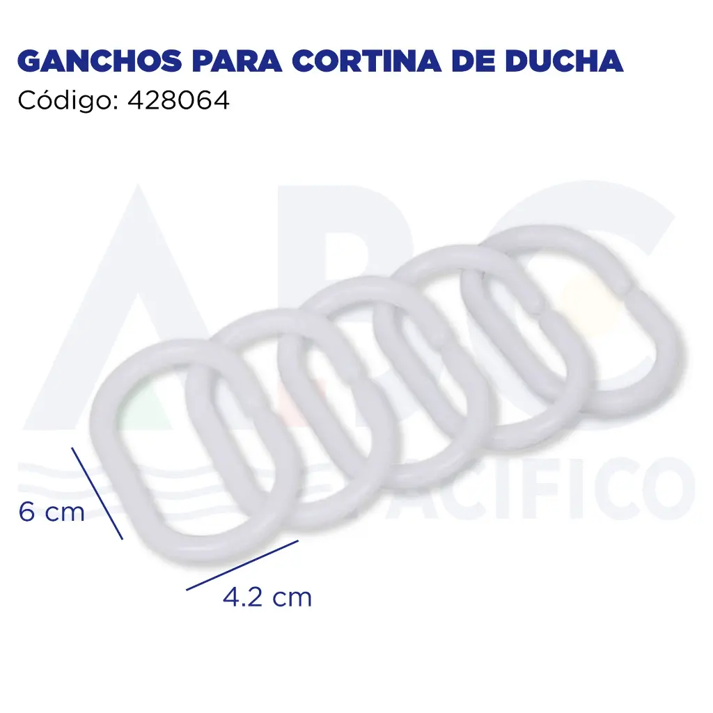 GANCHOS PARA CORTINA DE DUCHA