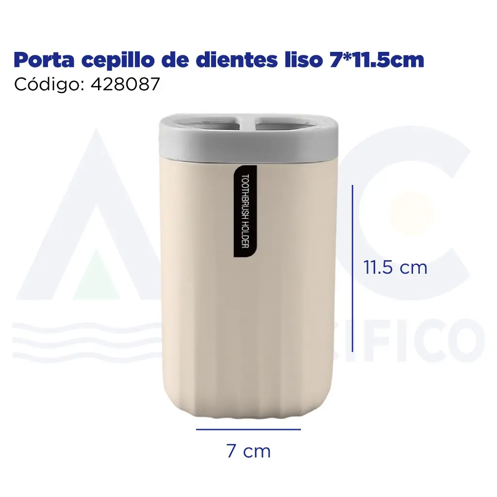 Porta cepillo de dientes liso 7*11.5cm