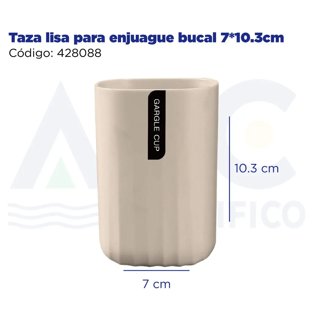 Taza lisa para enjuague bucal 7*10.3cm
