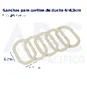 Ganchos para cortina de ducha 6*4.2cm
