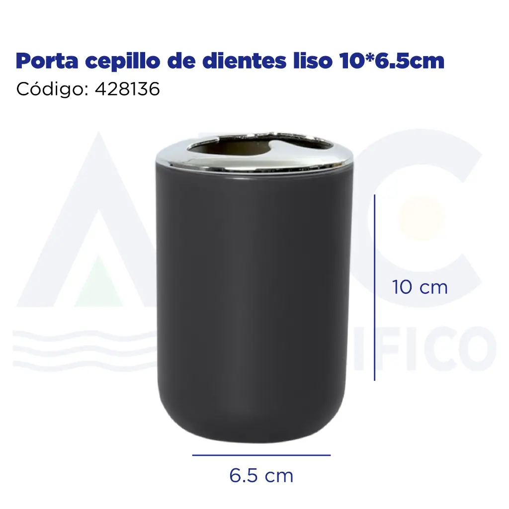 Porta cepillo de dientes liso 10*6.5cm