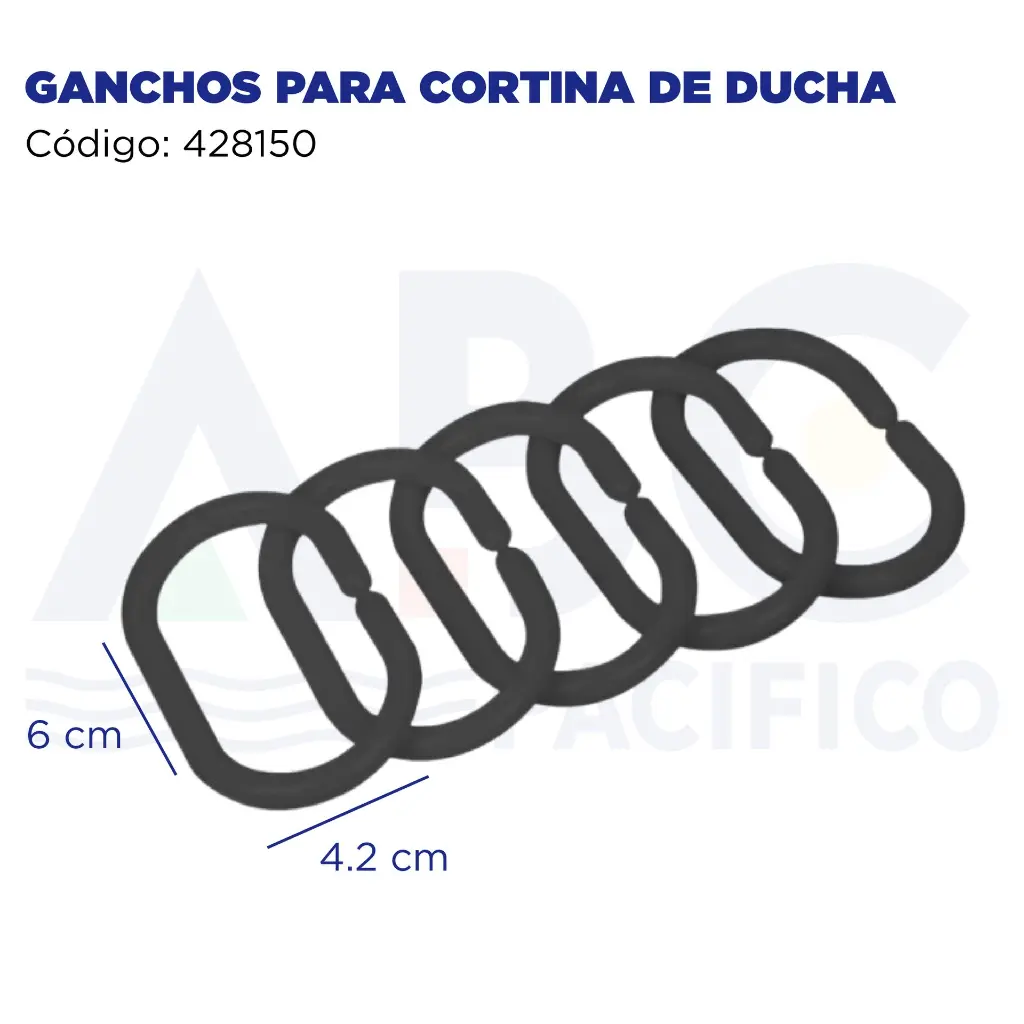 GANCHOS PARA CORTINA DE DUCHA