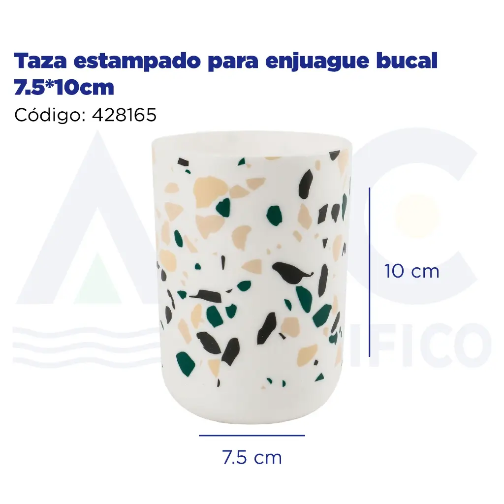 Taza estampado para enjuague bucal 7.5*10cm